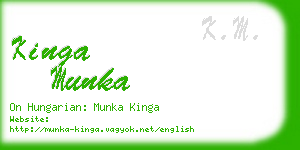 kinga munka business card
